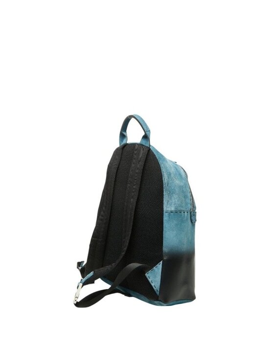 Fendi Selleria Croco Backpack Blue Black Suede Leather main image 8